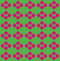 seamless pattern with pink flowers