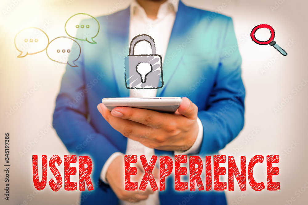 Poster handwriting text writing user experience. conceptual photo using website especially in terms how ple