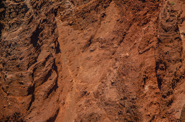 near red beatch on Santorini