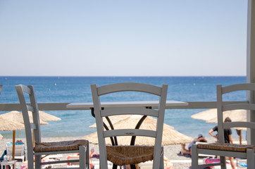 restaurant near sea 