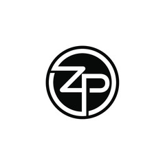 zp letter original monogram logo design