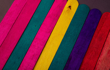 Closeup view of Colourful Ice cream sticks making background