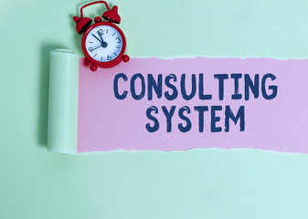 Text sign showing Consulting System. Business photo text Helping firms improve process adequacy and...