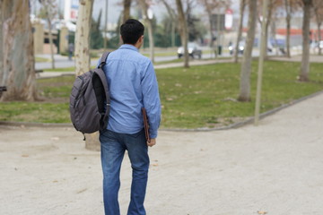 Man walking on the park