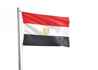 Fototapeta na wymiar Egypt flag waving isolated on white 3D illustration