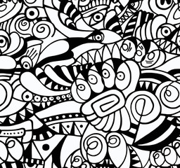 Black and white pattern.Seamless background, texture.