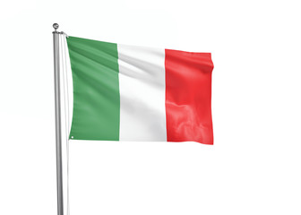 Fototapeta na wymiar Italy flag waving isolated on white 3D illustration