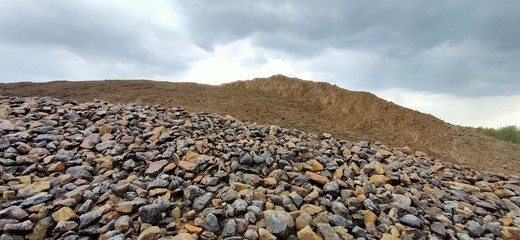 large group of people standing in the mountains