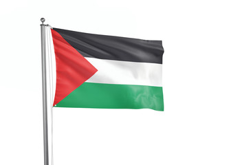 Fototapeta na wymiar Palestine flag waving isolated on white 3D illustration