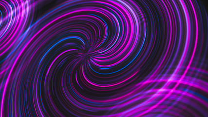 futuristic abstract glowing background twisted neon light curves