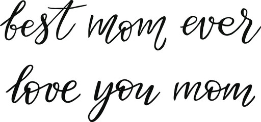 Vector handwritten black lettering 