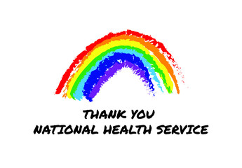 Thank you National Health Service rainbow vector