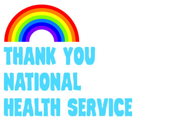 Thank you National Health Service rainbow vector