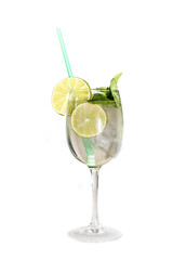 Cocktail on white background
