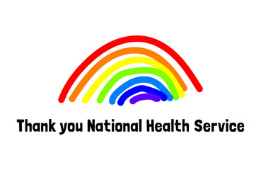 Thank you National Health Service rainbow vector