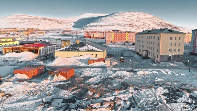 Small northern city in Arctic