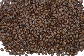 roasted coffee beans with background
