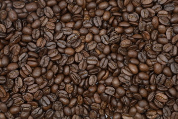 roasted coffee beans with background
