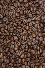 roasted coffee beans with background
