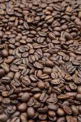 roasted coffee beans with background
