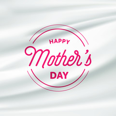 Happy mother's day greeting day design with calligraphic text on the circle shape