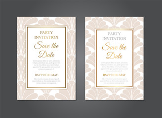Beige Light Art Deco Invitation Design