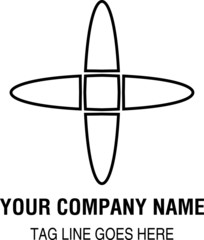 Abstract geometric icon or logo shape. Design elements set. Vector art.