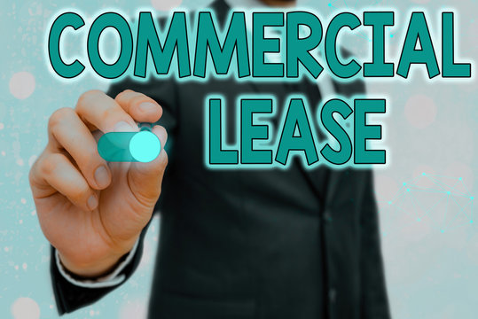 Word writing text Commercial Lease. Business photo showcasing refers to buildings or land intended to generate a profit