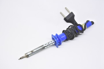 electric solder on white background
