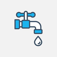 Faucet flat icon
