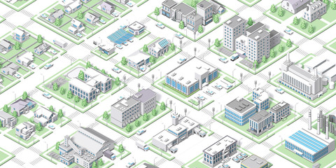 Obraz premium isometric town_1