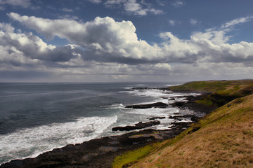 Storm clouds over the ocean. Phillip Island. Victoria.Australia