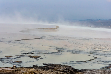  winter landscape in pamukkale