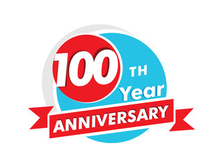 100 years anniversary logotype. Celebration 100th anniversary celebration design