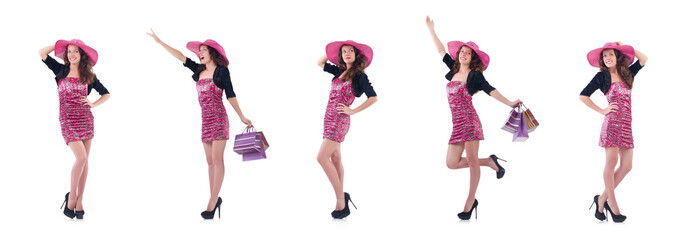 Woman wearing panama ready for summer vacation