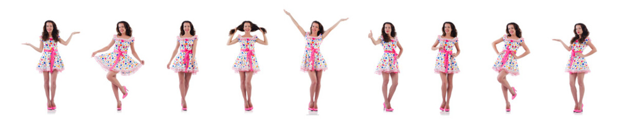 Woman isolated on the white background