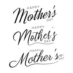 happy mother's day lettering design 