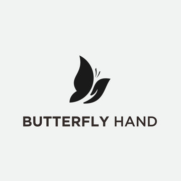 butterfly hand logo / hand logo