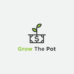 logo plant money / money vector