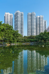 Fototapeta premium High rise residential building in Hong Kong city