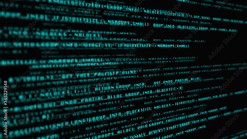 Aufkleber Hi Technology Hacker Simulation Digital Computer Script Software Code Illustration.