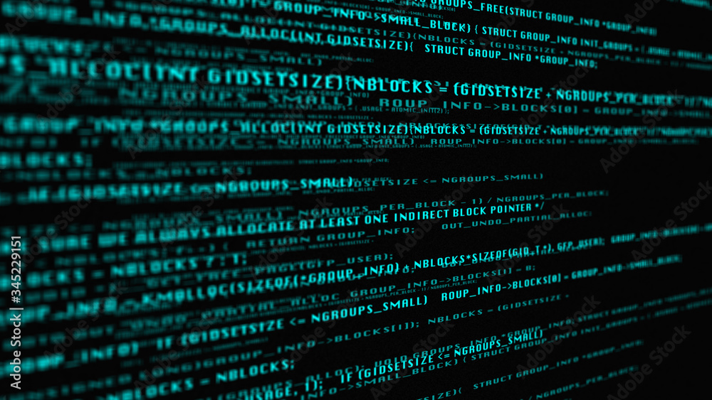 Aufkleber Hi Technology Hacker Simulation Digital Computer Script Software Code Illustration.