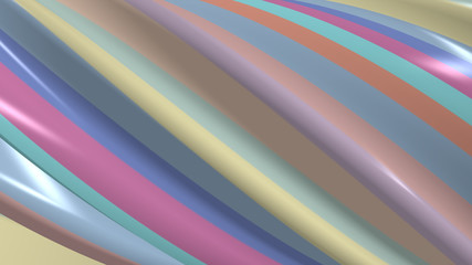 Twist lines 3d rendering minimal modern style. Illustration background of modern mock up futuristic design.