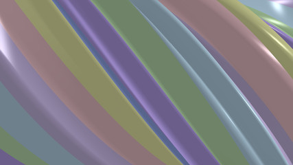 Fototapeta premium Twist lines 3d rendering minimal modern style. Illustration background of modern mock up futuristic design.