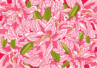 flower pink pattern design background wall paint 