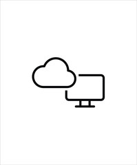 cloud computing icon,vector best line icon.