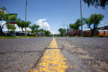 empty road in the city