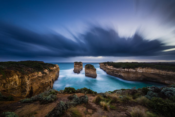 Islend Arches rock formation on the Great Ocean Road, Australia