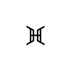 HH H Letter Logo Design Vector Template