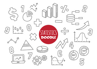 statistics kawaii doodle